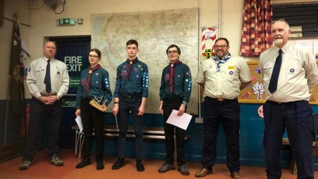 1st Hartford Scouts awarded their Chief Scouts Gold Awards