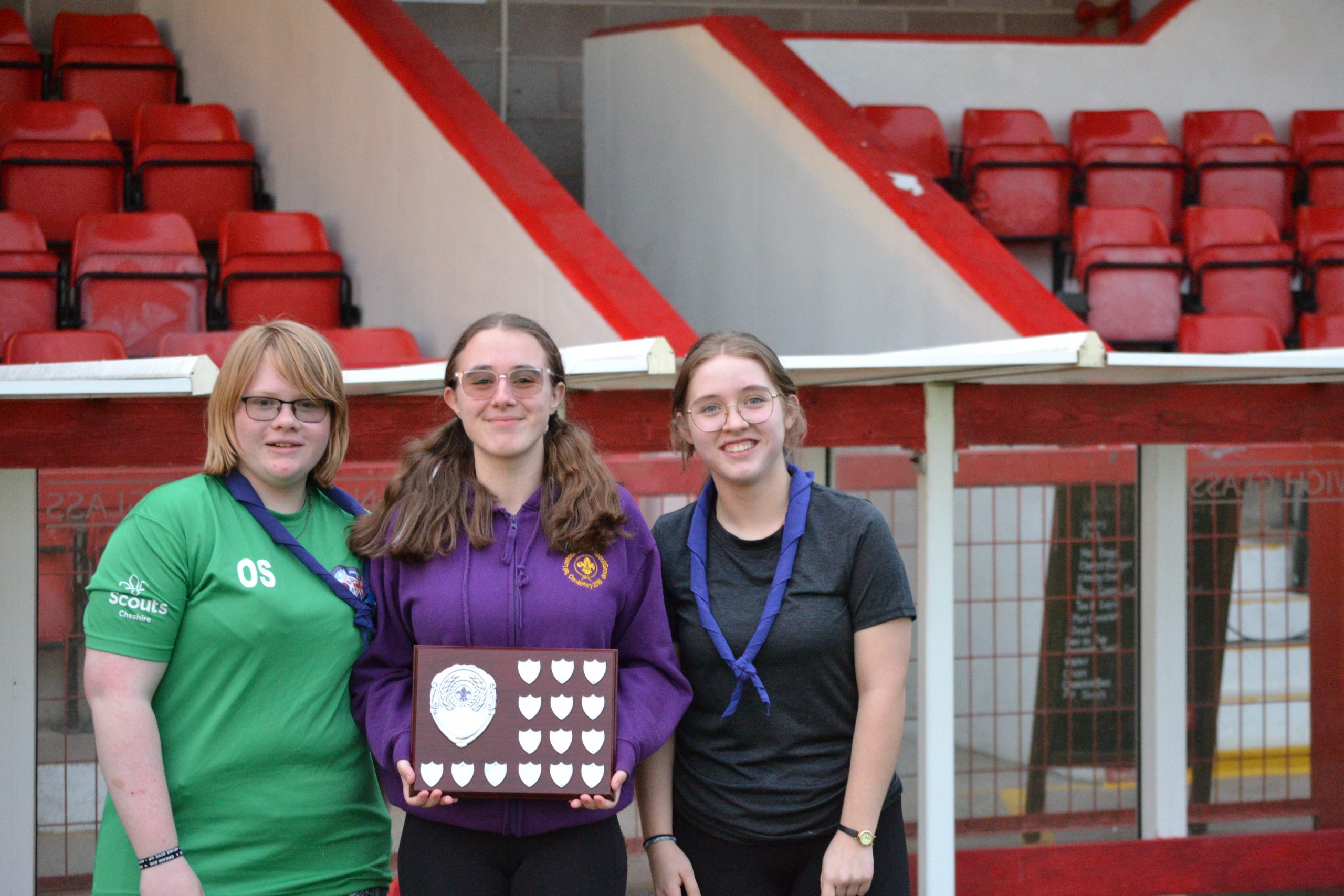 3 Explorer Scouts with trophy