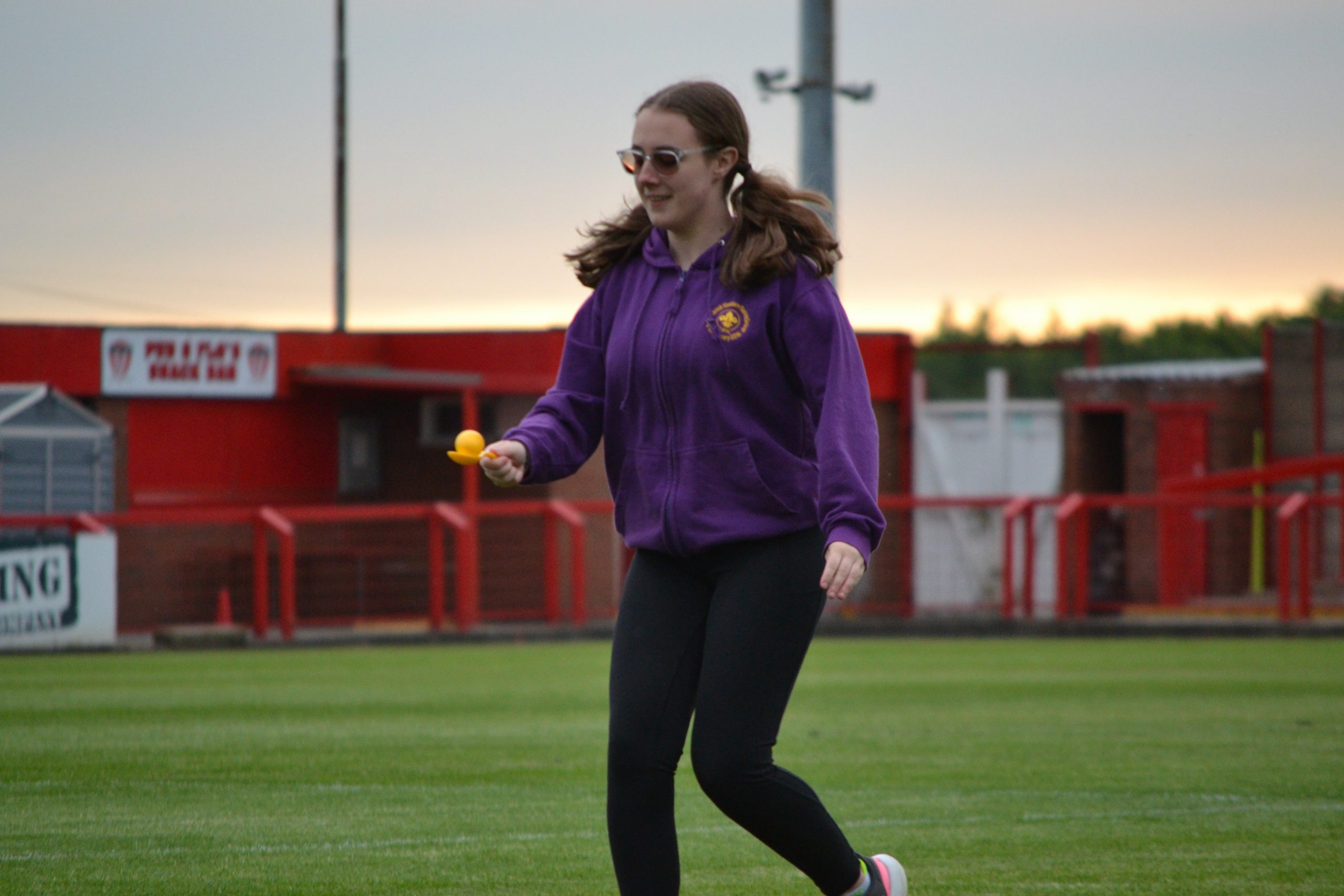 Explorer Scout running with egg and spoon